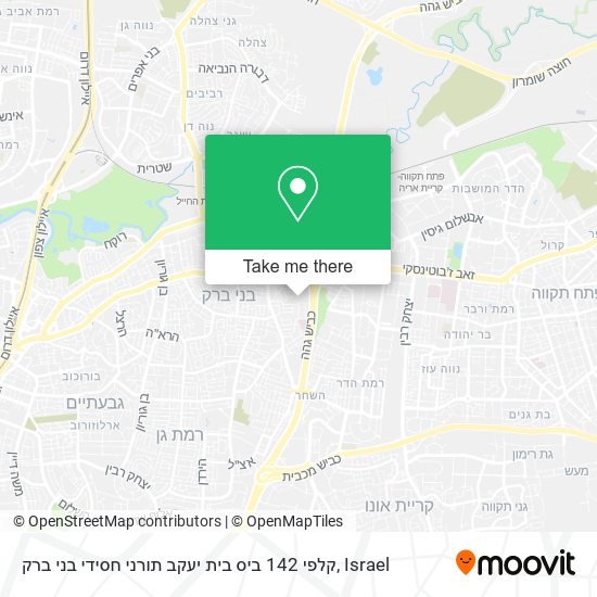 Карта קלפי 142 ביס בית יעקב תורני חסידי בני ברק