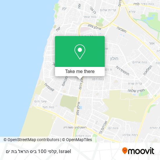 קלפי 100 ביס הראל בת ים map