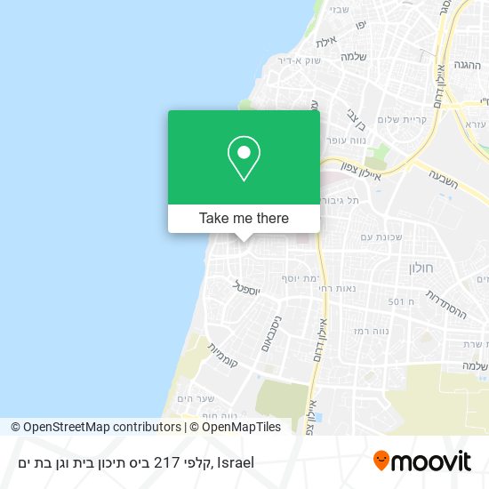 קלפי 217 ביס תיכון בית וגן בת ים map