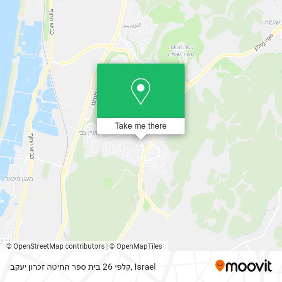 Карта קלפי 26 בית ספר החיטה זכרון יעקב