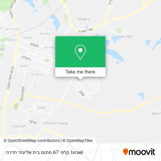 Карта קלפי 67 מתנס בית אליעזר חדרה