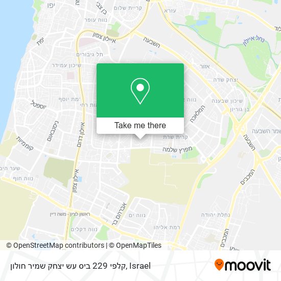 קלפי 229 ביס עש יצחק שמיר חולון map