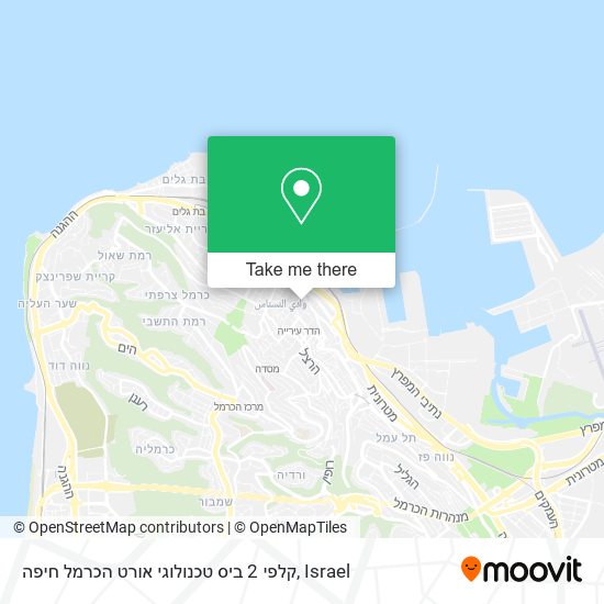 קלפי 2 ביס טכנולוגי אורט הכרמל חיפה map