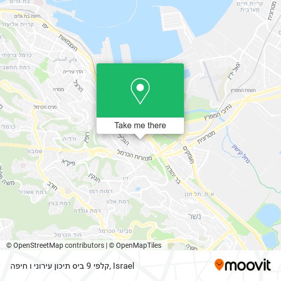 קלפי 9 ביס תיכון עירוני ו חיפה map