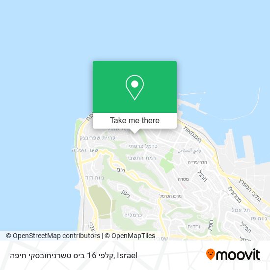 קלפי 16 ביס טשרניחובסקי חיפה map