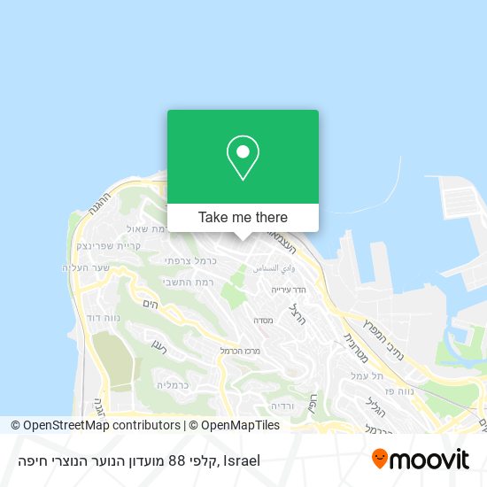 Карта קלפי 88 מועדון הנוער הנוצרי חיפה