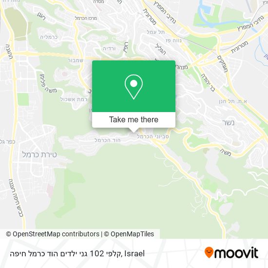 קלפי 102 גני ילדים הוד כרמל חיפה map