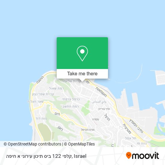 קלפי 122 ביס תיכון עירוני א חיפה map