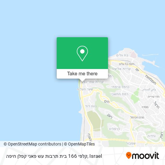 קלפי 166 בית תרבות עש פאני קפלן חיפה map