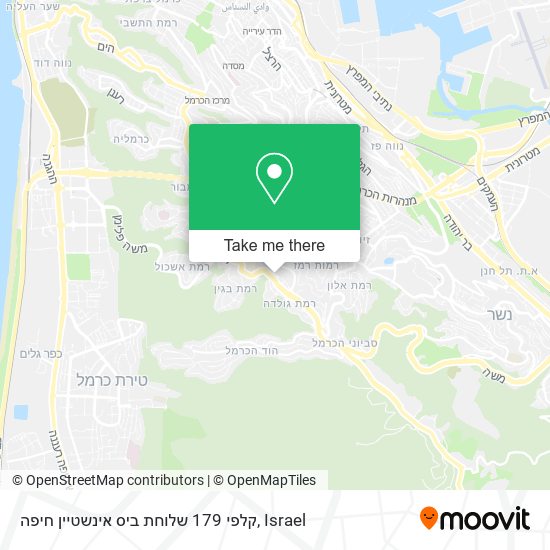 קלפי 179 שלוחת ביס אינשטיין חיפה map