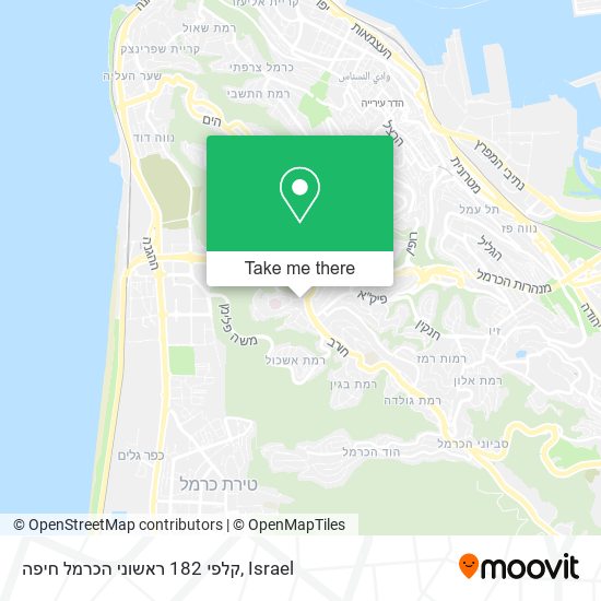 Карта קלפי 182 ראשוני הכרמל חיפה