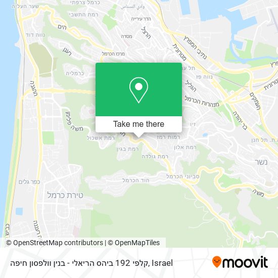 קלפי 192 ביהס הריאלי - בנין וולפסון חיפה map