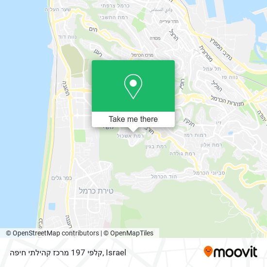 Карта קלפי 197 מרכז קהילתי חיפה