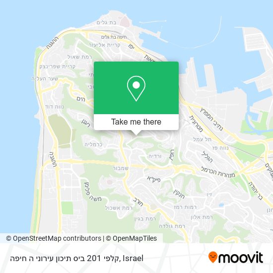 קלפי 201 ביס תיכון עירוני ה חיפה map