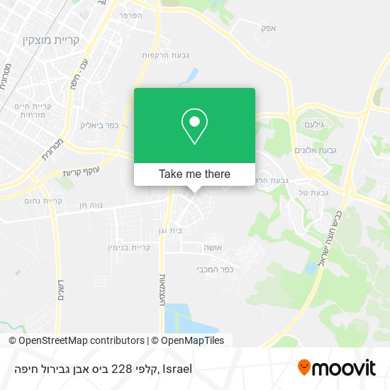קלפי 228 ביס אבן גבירול חיפה map