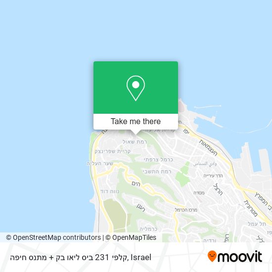 קלפי 231 ביס ליאו בק + מתנס חיפה map