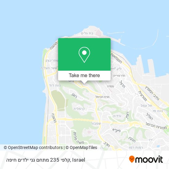 Карта קלפי 235 מתחם גני ילדים חיפה