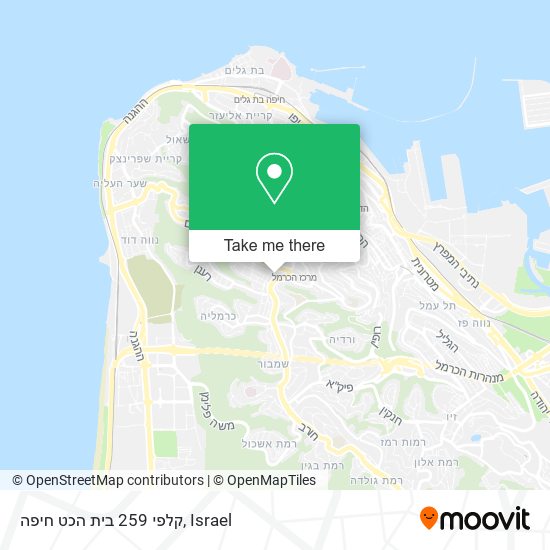 Карта קלפי 259 בית הכט חיפה