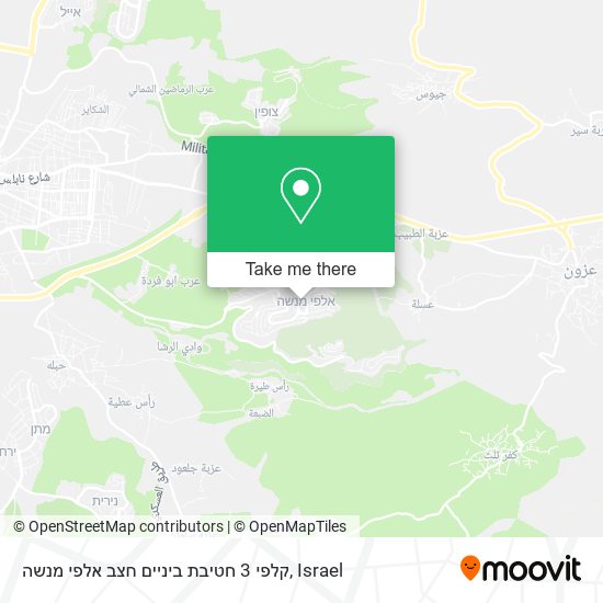 קלפי 3 חטיבת ביניים חצב אלפי מנשה map