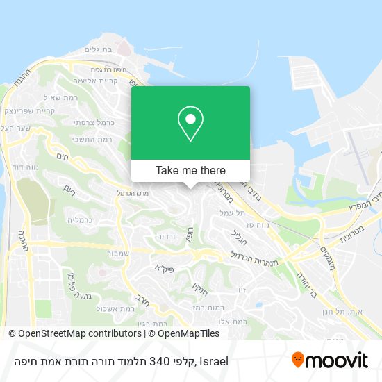Карта קלפי 340 תלמוד תורה תורת אמת חיפה