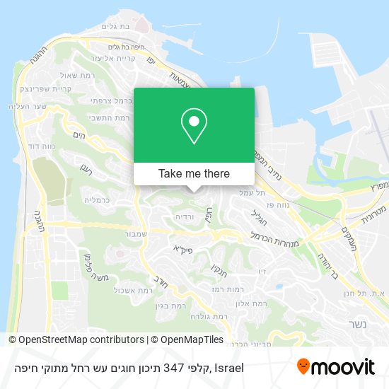 Карта קלפי 347 תיכון חוגים עש רחל מתוקי חיפה