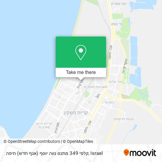 Карта קלפי 349 מתנס נווה יוסף (אגף חדש) חיפה