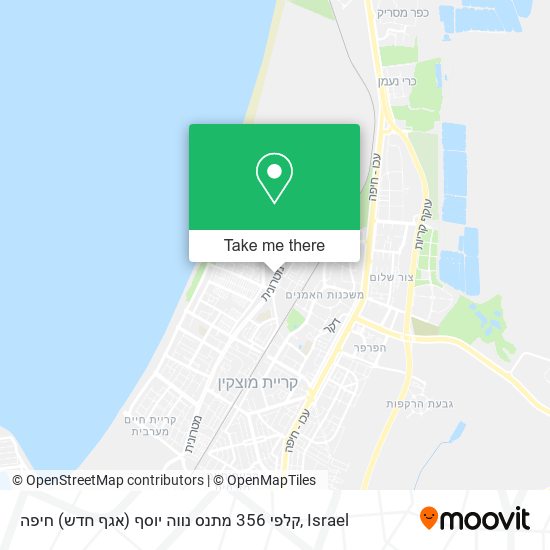 Карта קלפי 356 מתנס נווה יוסף (אגף חדש) חיפה