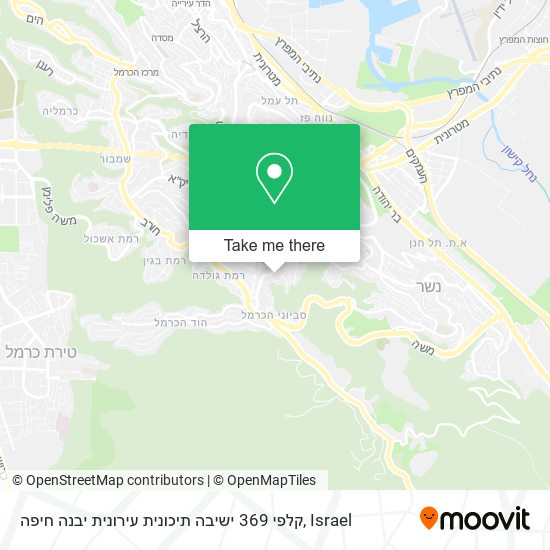 קלפי 369 ישיבה תיכונית עירונית יבנה חיפה map