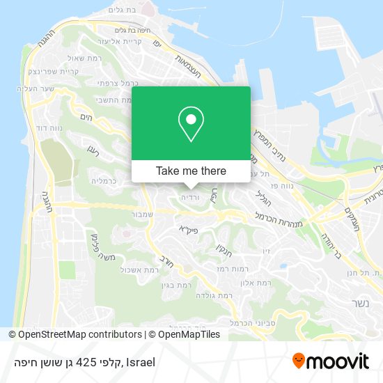 Карта קלפי 425 גן שושן חיפה