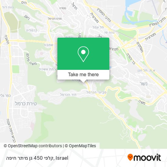 Карта קלפי 450 גן מיתר חיפה