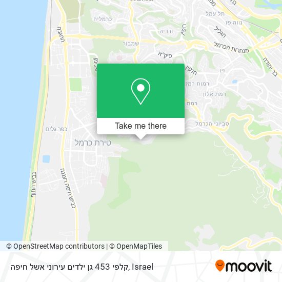 Карта קלפי 453 גן ילדים עירוני אשל חיפה