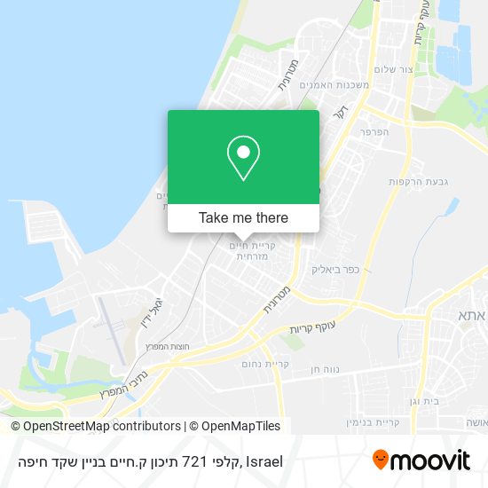 Карта קלפי 721 תיכון ק.חיים בניין שקד חיפה