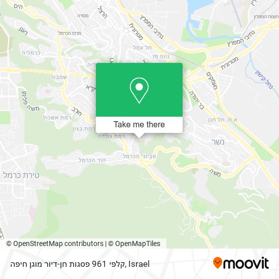 קלפי 961 פסגות חן-דיור מוגן חיפה map
