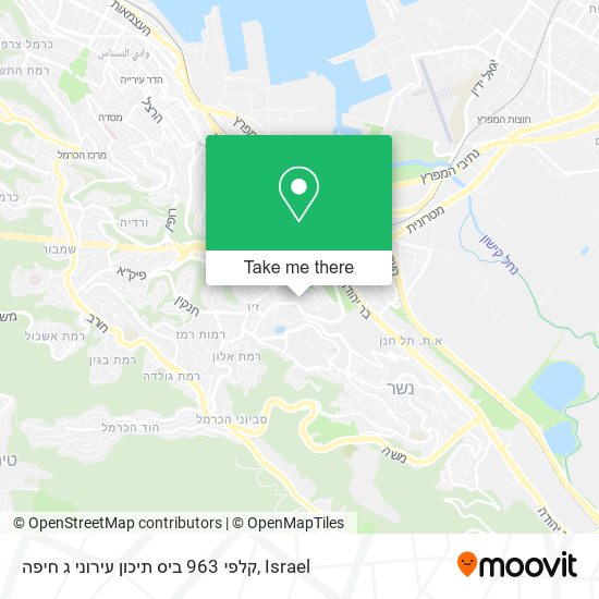 קלפי 963 ביס תיכון עירוני ג חיפה map