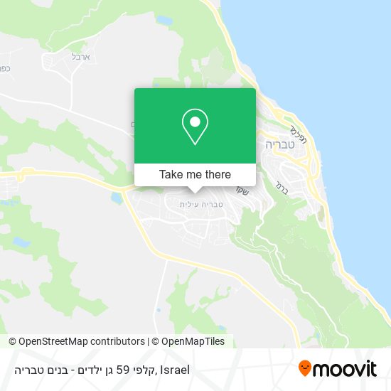 קלפי 59 גן ילדים - בנים טבריה map