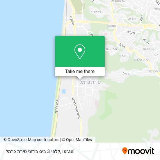 Карта קלפי 3 ביס ברזני טירת כרמל