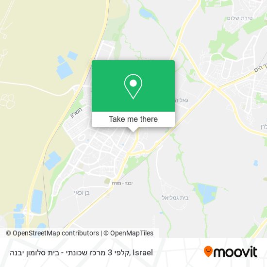 Карта קלפי 3 מרכז שכונתי - בית סלומון יבנה