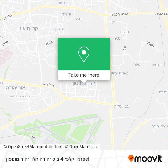 קלפי 4 ביס יהודה הלוי יהוד-מונוסון map