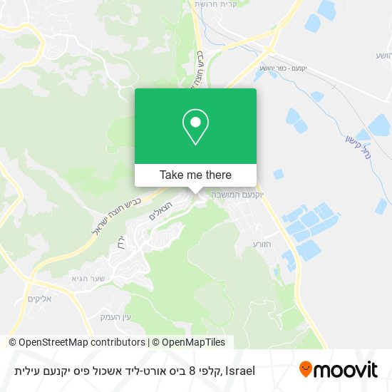 קלפי 8 ביס אורט-ליד אשכול פיס יקנעם עילית map