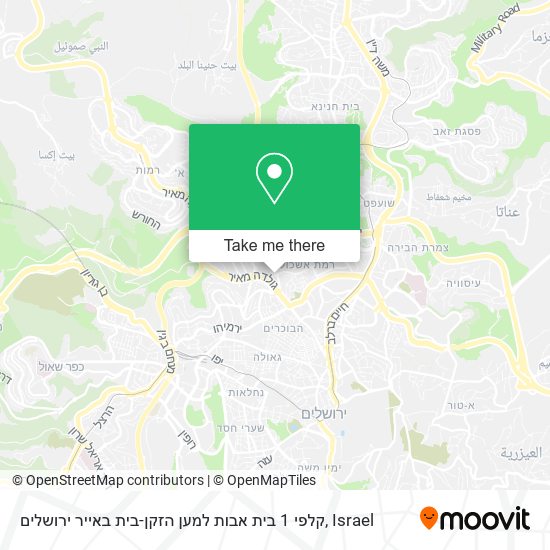 קלפי 1 בית אבות למען הזקן-בית באייר ירושלים map