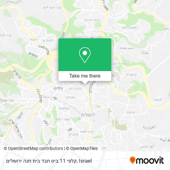 קלפי 11 ביס חבד בית חנה ירושלים map