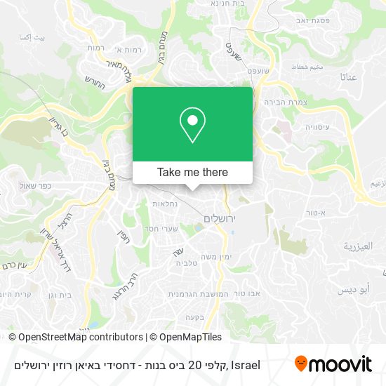 קלפי 20 ביס בנות - דחסידי באיאן רוזין ירושלים map