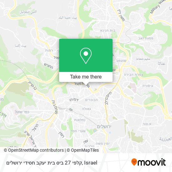 Карта קלפי 27 ביס בית יעקב חסידי ירושלים