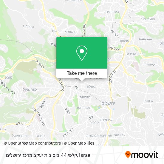 Карта קלפי 44 ביס בית יעקב מרכז ירושלים