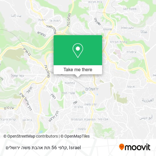 Карта קלפי 56 תת אהבת משה ירושלים