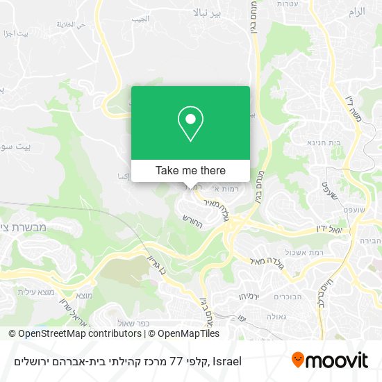 קלפי 77 מרכז קהילתי בית-אברהם ירושלים map