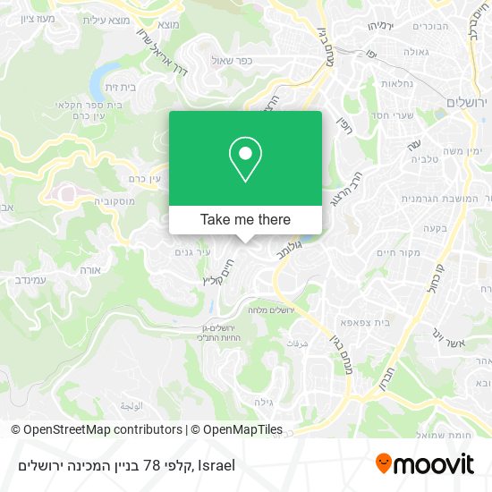 Карта קלפי 78 בניין המכינה ירושלים