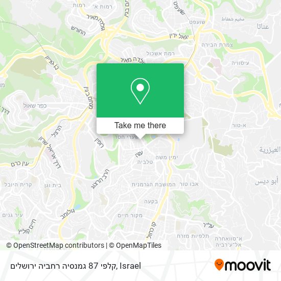 Карта קלפי 87 גמנסיה רחביה ירושלים