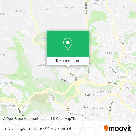 Карта קלפי 91 ביס תבונת יעקב ירושלים