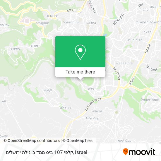 Карта קלפי 107 ביס ממד ב' גילה ירושלים